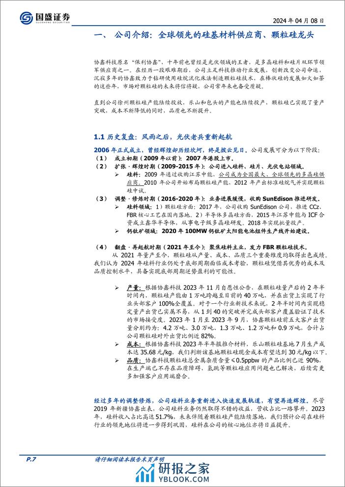 协鑫科技(03800.HK)科创驱动，颗粒硅、CCZ、钙钛矿是光伏行业需要的破坏式创新-240408-国盛证券-28页 - 第6页预览图