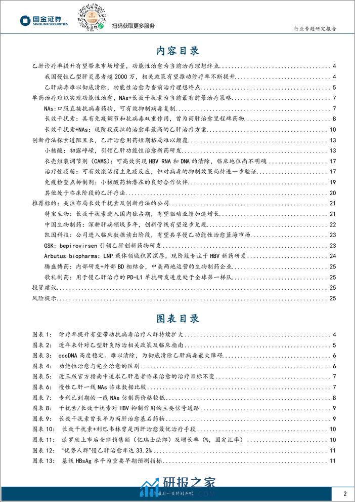 慢乙肝治愈行业深度系列：创新疗法探索道阻且长，长效干扰素基石地位稳固-20240228-国金证券-28页 - 第2页预览图