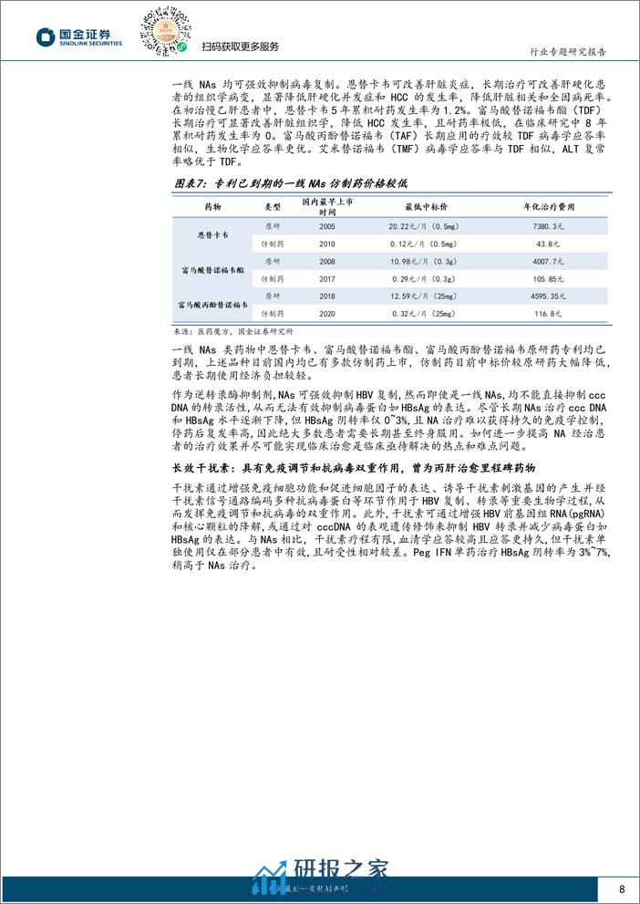 慢乙肝治愈行业深度系列：创新疗法探索道阻且长，长效干扰素基石地位稳固-20240228-国金证券-28页 - 第8页预览图