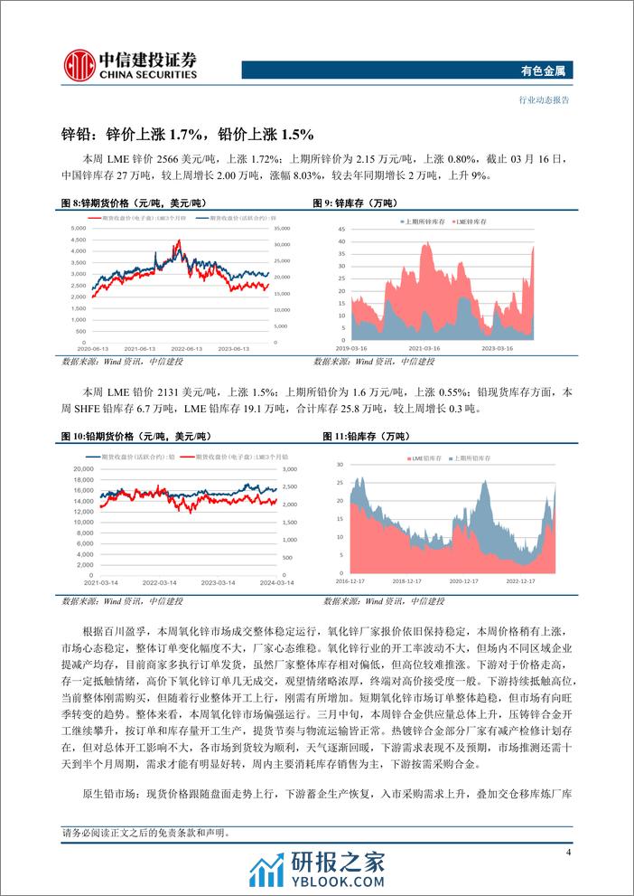 有色金属行业：铜价突破上涨，夯实股价上行基础-240317-中信建投-12页 - 第6页预览图