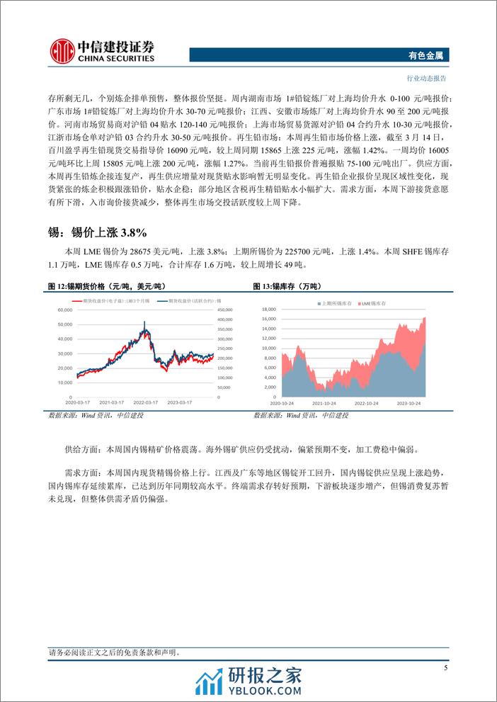 有色金属行业：铜价突破上涨，夯实股价上行基础-240317-中信建投-12页 - 第7页预览图