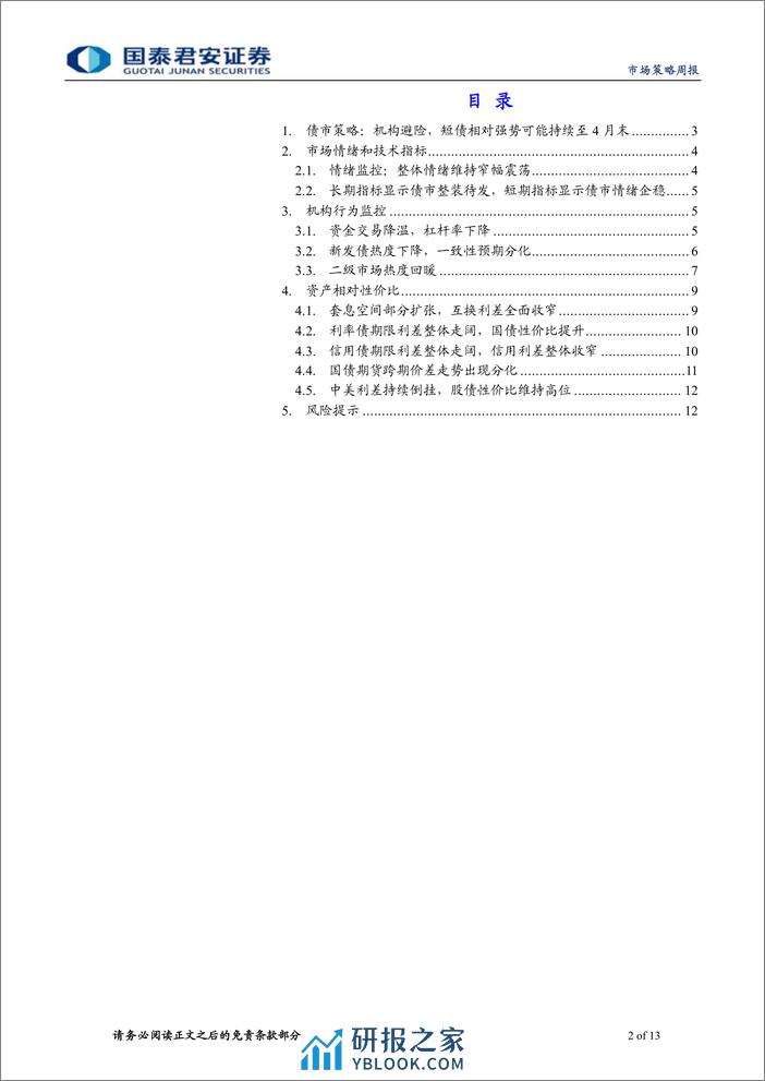 微观结构跟踪：机构避险行情可能持续至4月末-240410-国泰君安-13页 - 第2页预览图