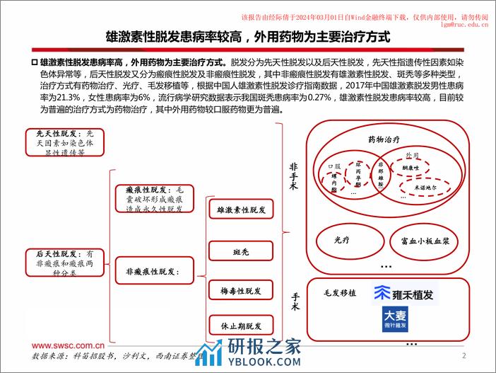 医美系列之：从米诺地尔看防脱发药物市场 - 第3页预览图