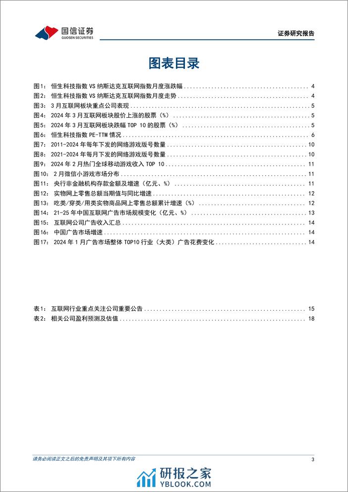 互联网行业2024年4月投资策略：23Q4财报整体稳健，继续看好恒生科技-240402-国信证券-20页 - 第3页预览图